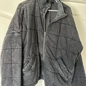 Forever 21 Gray Quilted Puffer Jacket Free People dupe